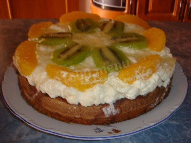 Фруктовий торт фрукти в желе рецепт з фото 