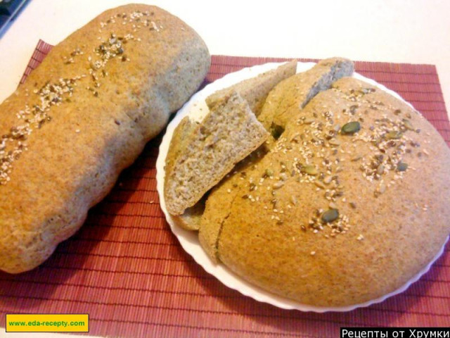 Французький хліб з житнього та пшеничного борошна рецепт з фото покроково 