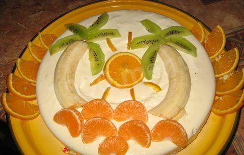 Солодкий торт банановий рай рецепт з фото 