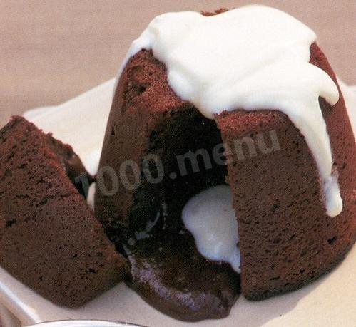 Шоколадний пудинг з хліба і борошна в духовці рецепт з фото 