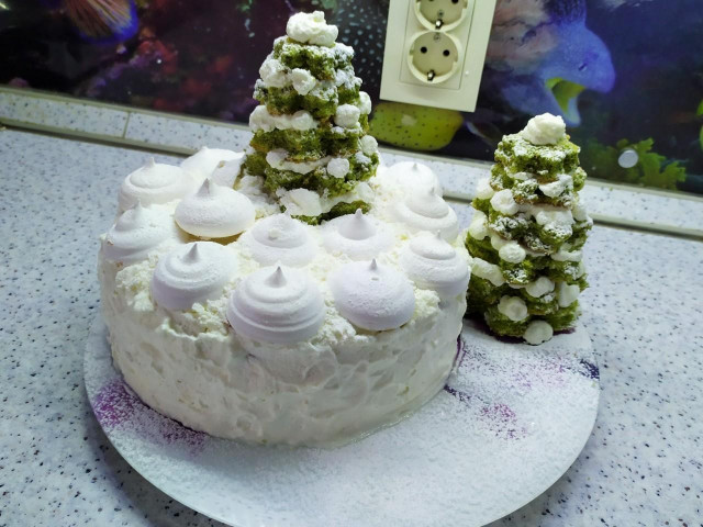 Торт безе Зимова казка рецепт з фото покроково і відео 
