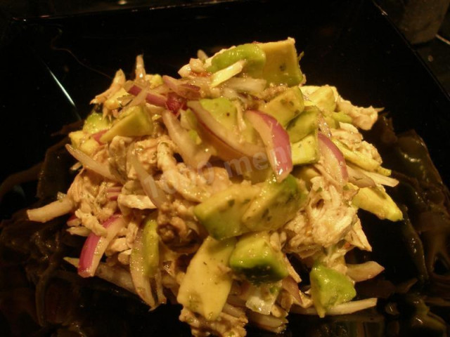 Салат з індичкою і авокадо рецепт з фото покроково 