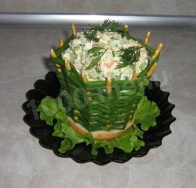 Салат цибулевий кошик з начинкою рецепт з фото покроково 