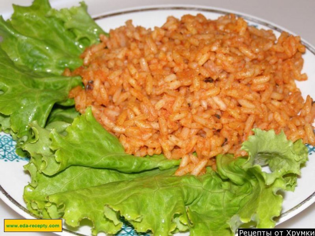 Рис з томатною пастою, часником і базиліком на гарнір рецепт з фото покроково 