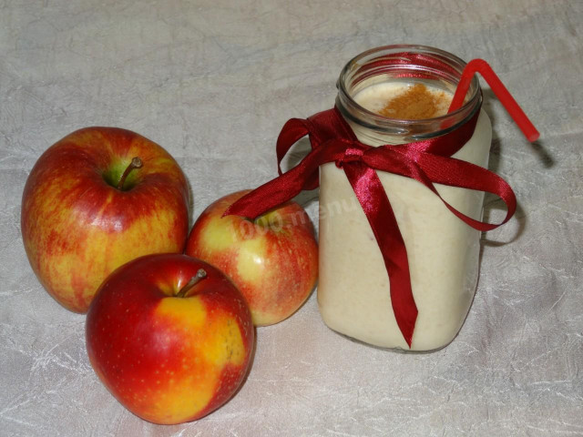 Смузі з кефіру з яблуками і корицею рецепт з фото 