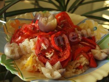 Рис з помідорами під шубою рецепт з фото покроково 