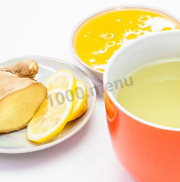 Імбирний чай з медом і лимоном рецепт з фото покроково 