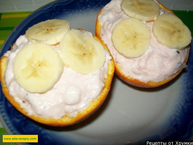 Сир з апельсинами і бананами на сніданок рецепт з фото покроково 