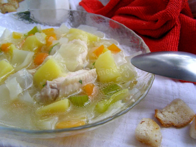 Суп з курячими крильцями рецепт з фото покроково 