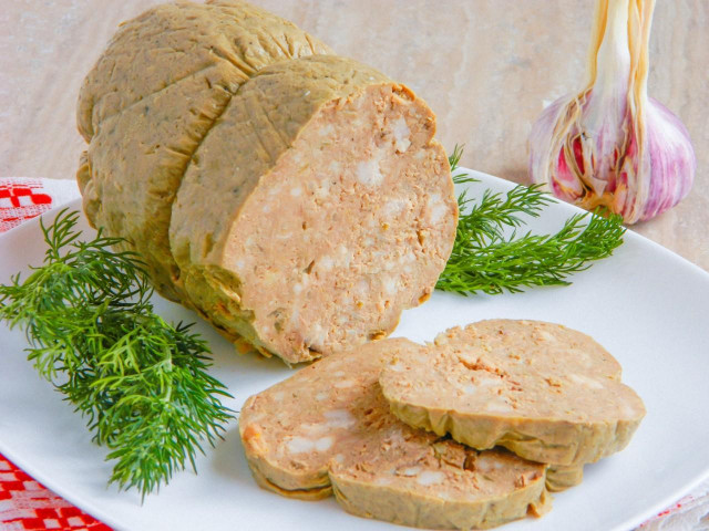 Домашня печінкова ковбаса в пакеті рецепт з фото покроково 