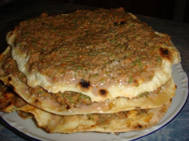 Лагмаджо - коржі з м'ясом рецепт з фото покроково 