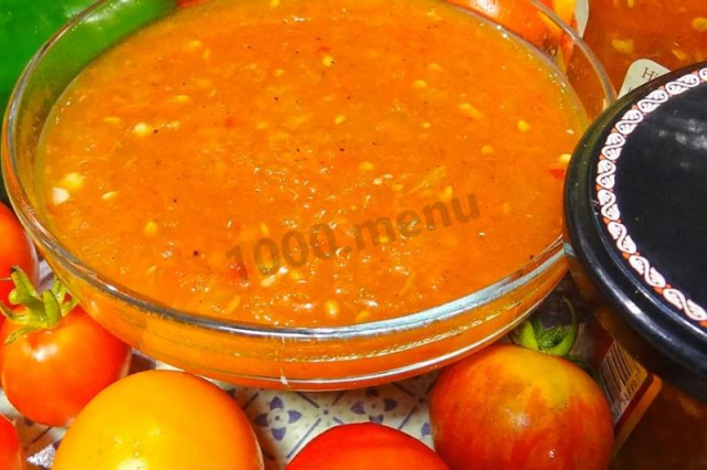 Томатний гострий соус на зиму з помідор рецепт з фото 