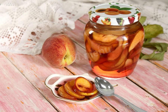 Персики у власному соку рецепт з фото 