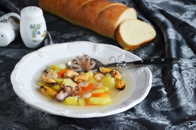 Суп з морського коктейлю з морепродуктами рецепт з фото покроково і відео 