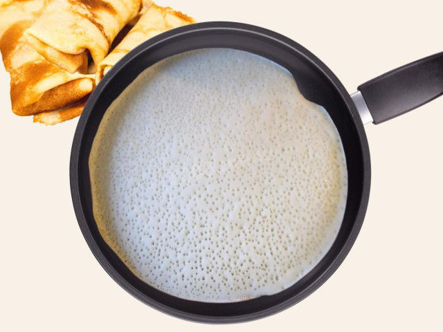 Млинцеве тісто на сухому молоці рецепт з фото 