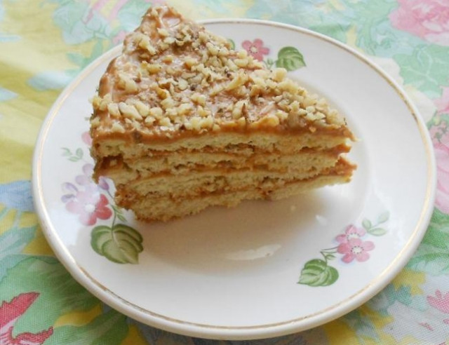 Пісочний торт з горіхами рецепт з фото покроково 