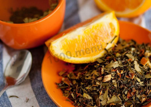 Зелений чай з апельсином рецепт з фото 