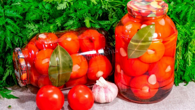 Мариновані помідори з часником на зиму рецепт з фото покроково і відео 