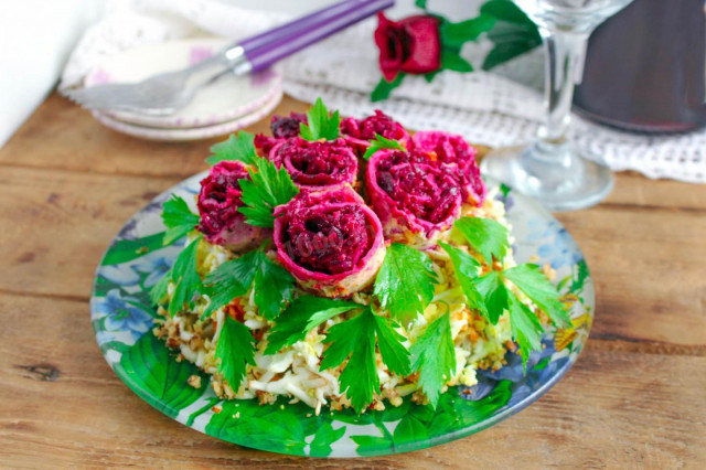 Салат троянди рецепт з фото покроково 