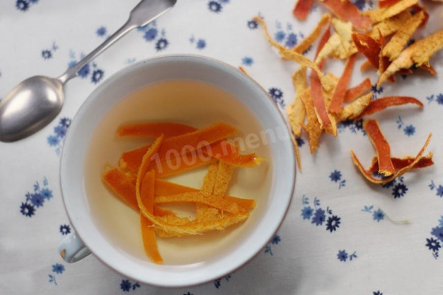 Чай з мандариновою шкіркою рецепт з фото 