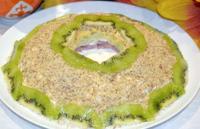 Смарагдовий браслет салат з ківі з куркою рецепт з фото покроково 