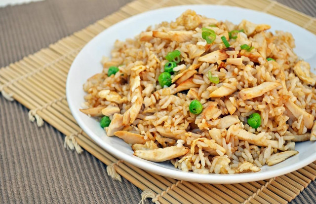Смажений рис з овочами по китайськи рецепт з фото 