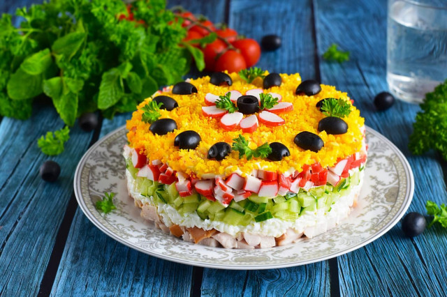 Швидкий салат на день народження рецепт з фото покроково і відео 