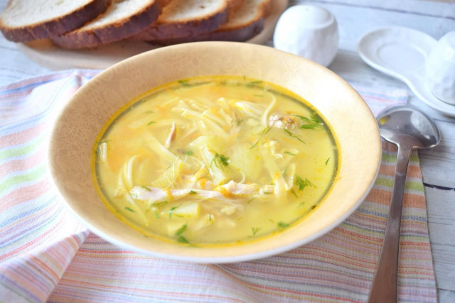 Суп з куркою і макаронами рецепт з фото покроково 