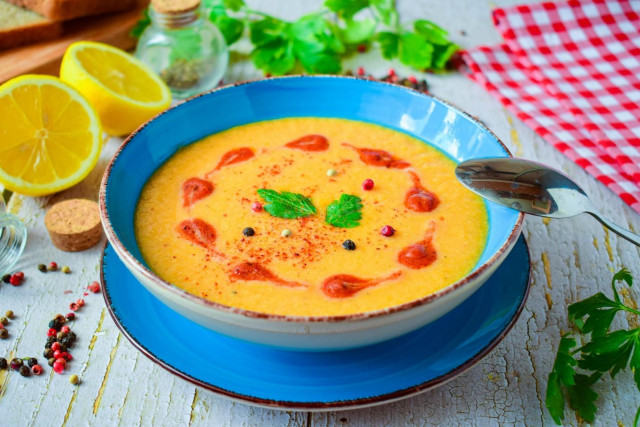 Крем суп з червоної сочевиці рецепт з фото крок за кроком 