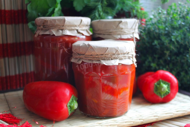 Лечо з болгарського перцю з томатною пастою на зиму рецепт з фото покроково і відео 