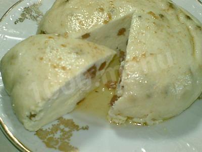 Сирний пудинг з родзинками з сиру рецепт з фото покроково 