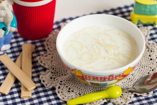 Молочний вермішелевий суп для дітей рецепт з фото покроково 