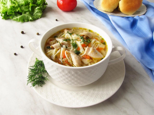 Суп локшинний з куркою рецепт з фото 