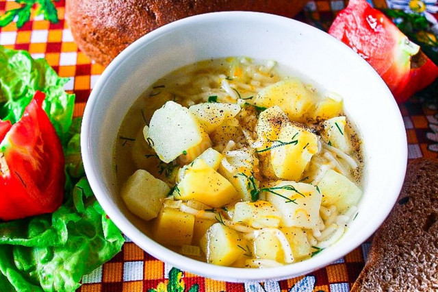 Суп з індички з вермішеллю і картоплею рецепт з фото покроково 