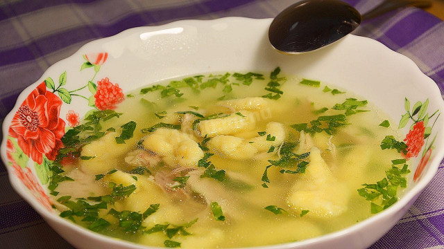 Курячий суп з галушками рецепт з фото покроково 