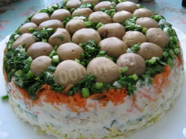 Салат шарами з грибами Смертельний Номер рецепт з фото 