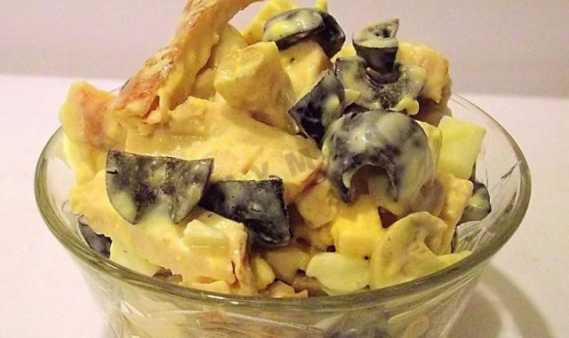 Салат курка з маслинами рецепт з фото і відео 