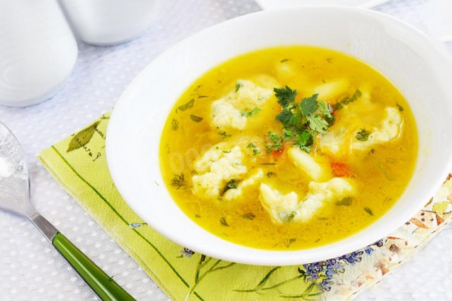 Бабусин суп з галушками рецепт з фото 