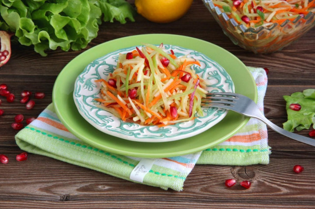 Простий салат із зеленої редьки з морквою рецепт з фото покроково і відео 