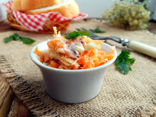 Салат морква яблуко сир рецепт з фото покроково 