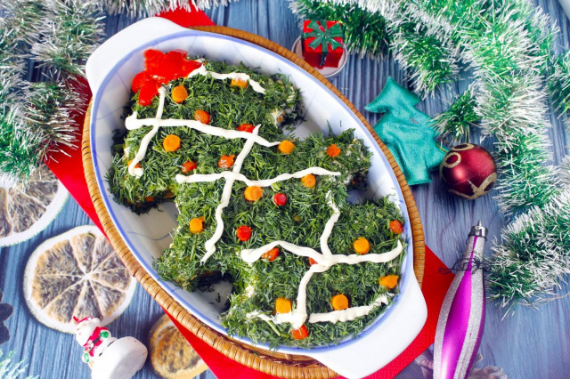 Новорічний салат Ялинка на Новий рік і 15 схожих рецептів: фото, калорійність, відгуки 