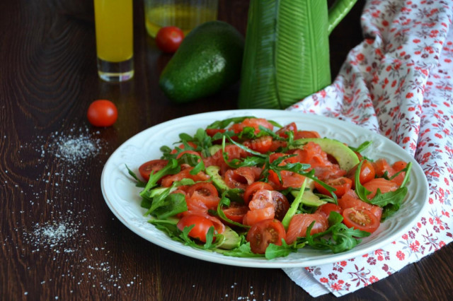 Салат з авокадо і червоною рибою рецепт з фото покроково і відео 