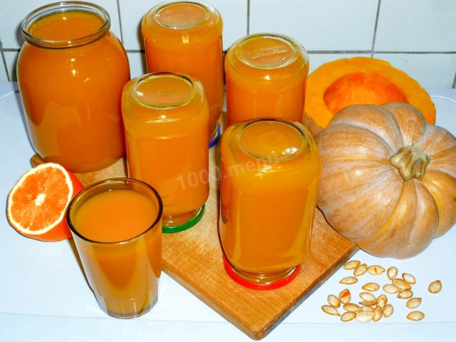 Сік гарбузовий з апельсином на зиму рецепт з фото покроково 