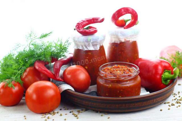 Грузинський соус сацебелі з помідорів на зиму рецепт з фото покроково 