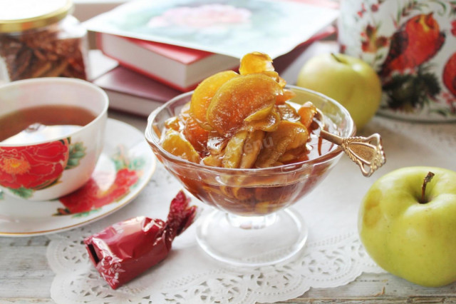 Варення бурштинове з яблук часточками рецепт з фото покроково 