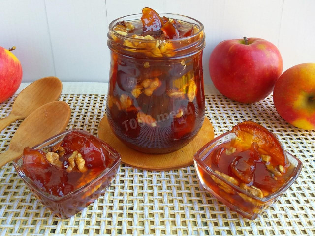 Варення з яблук з волоськими горіхами рецепт з фото 