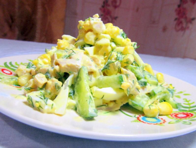 Салат з куркою сметаною і огірком рецепт з фото покроково і відео 
