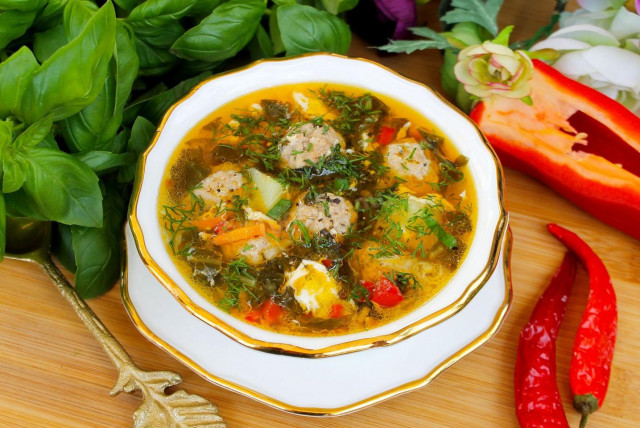 Щавлевий суп з фрикадельками рецепт з фото покроково 