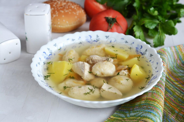 Суп з куркою і сметанними галушками рецепт з фото покроково і відео 