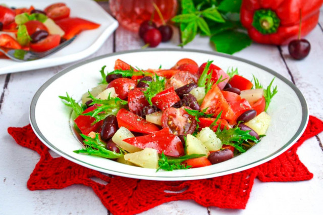 Салат з червоним болгарським перцем рецепт з фото покроково і відео 